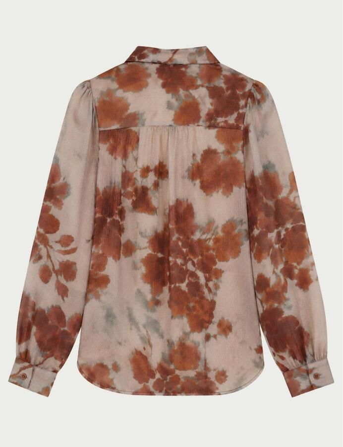 Elvira Collections gebloemde blouse beige bruin - Foto 2