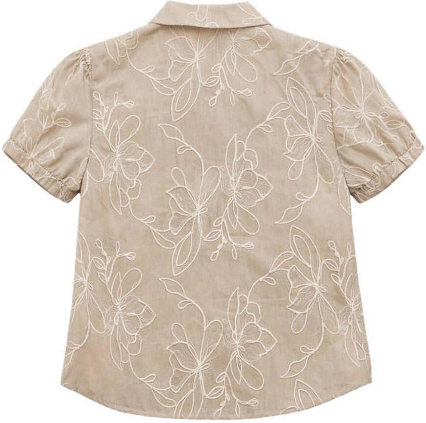 Elvira Collections gebloemde blouse met linnen beige - Foto 2