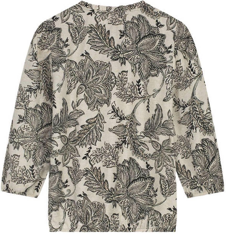 Elvira Collections gebloemde blousetop ecru - Foto 2