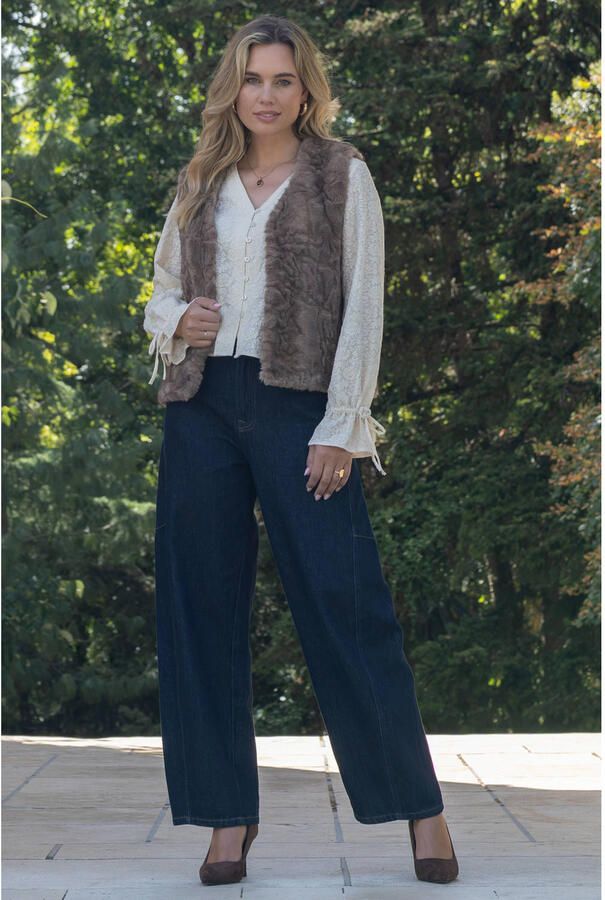 Elvira Collections gilet lichtbruin