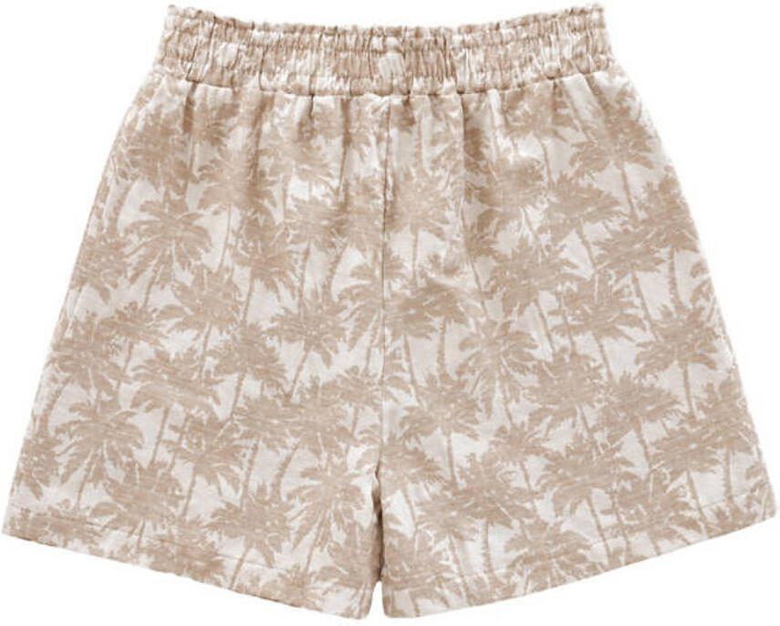 Elvira Collections regular fit short met ceintuur beige - Foto 2
