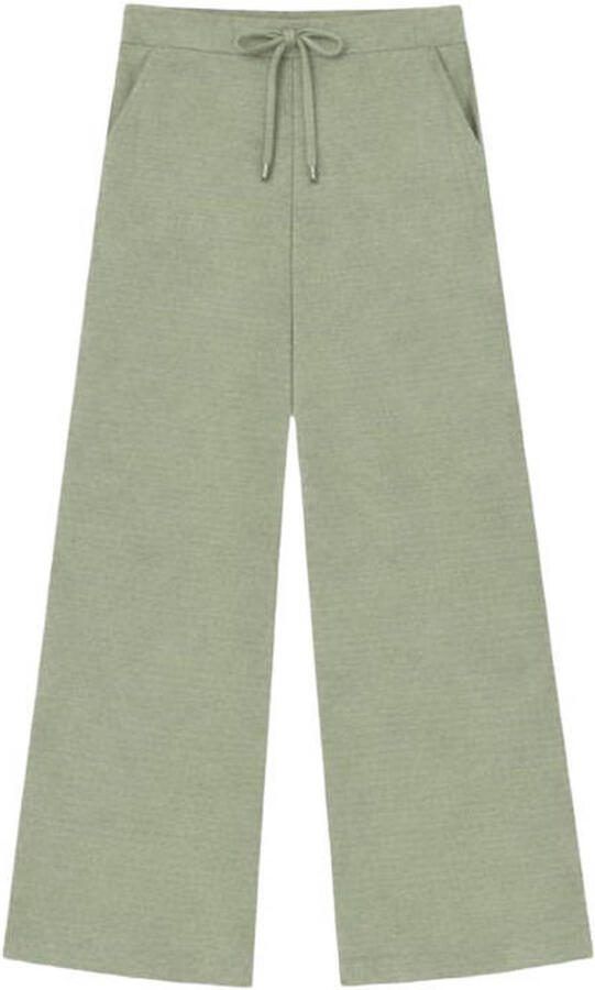 Elvira Collections relaxed high waist broek groen