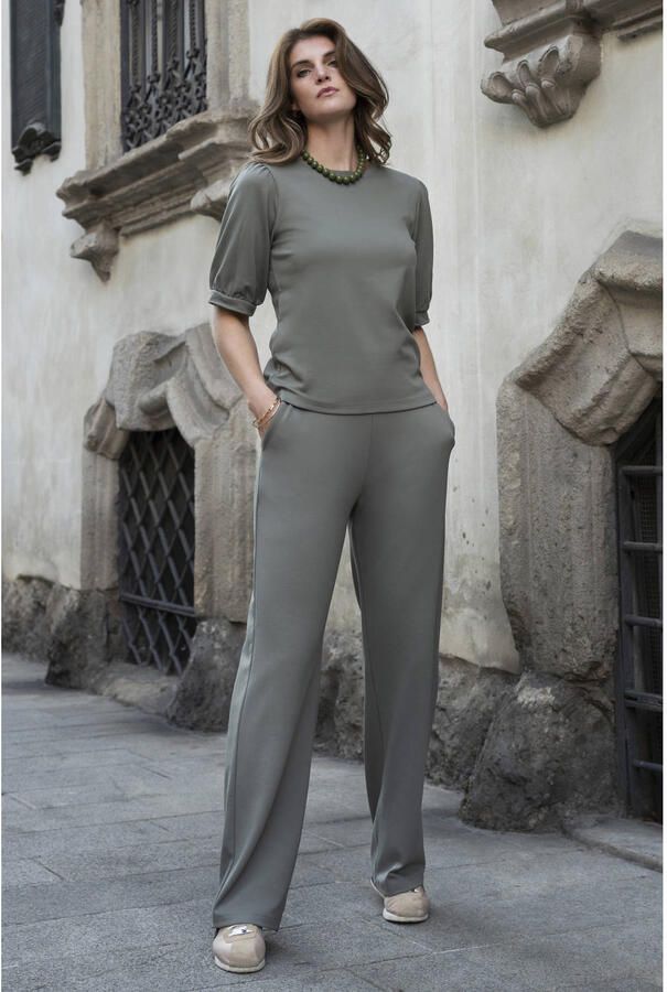 Elvira Collections top kaki