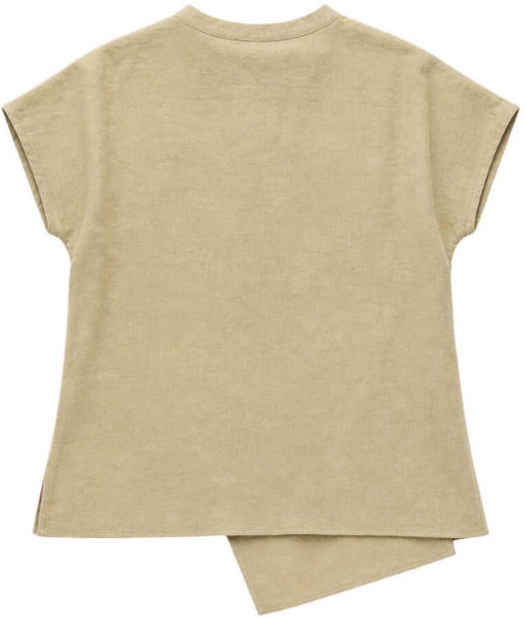 Elvira Collections top met knoopdetail beige - Foto 2