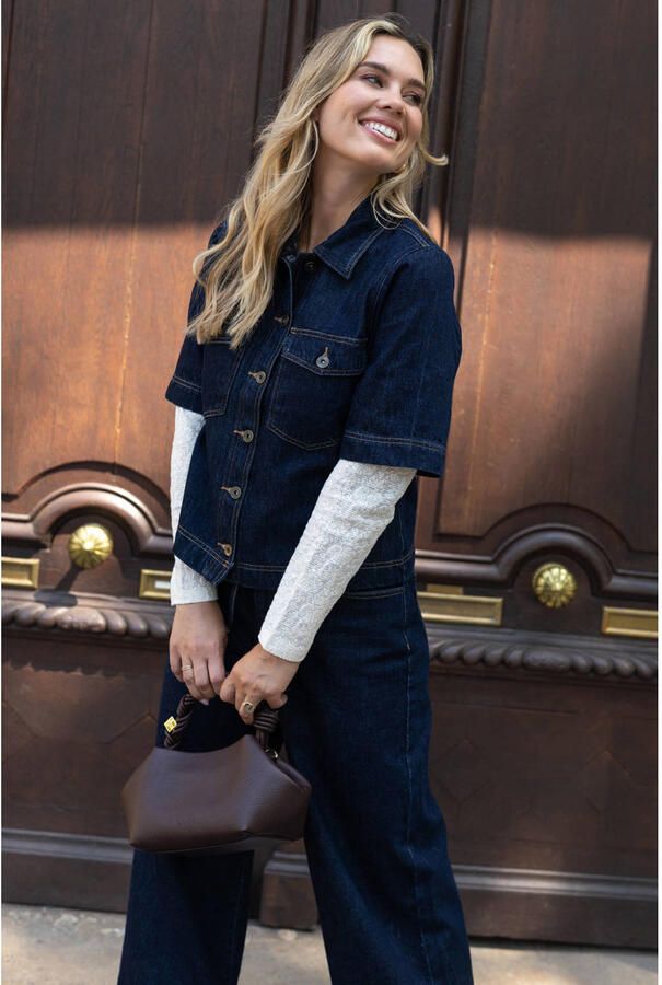 Elvira Collections wide leg jeans donkerblauw - Foto 2