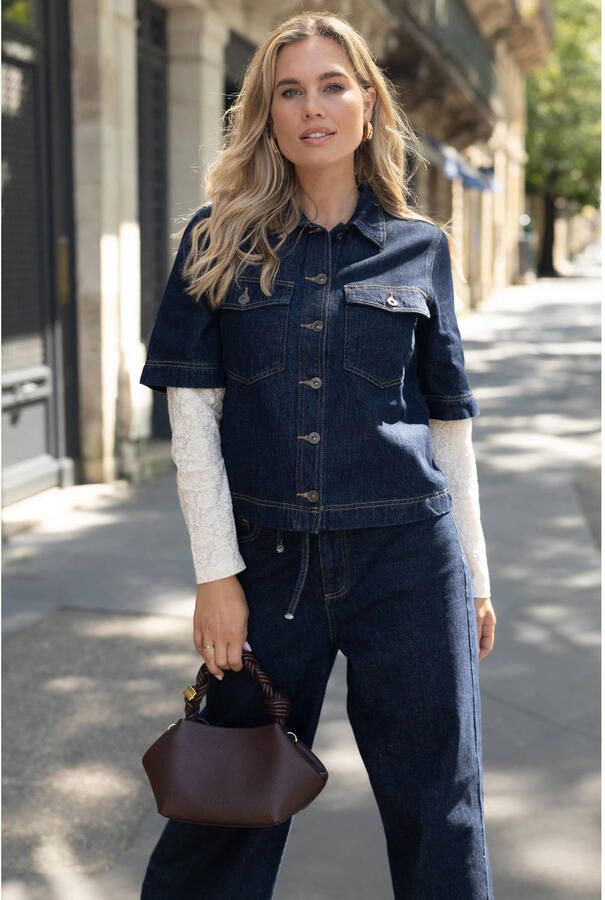 Elvira Collections wide leg jeans donkerblauw - Foto 3