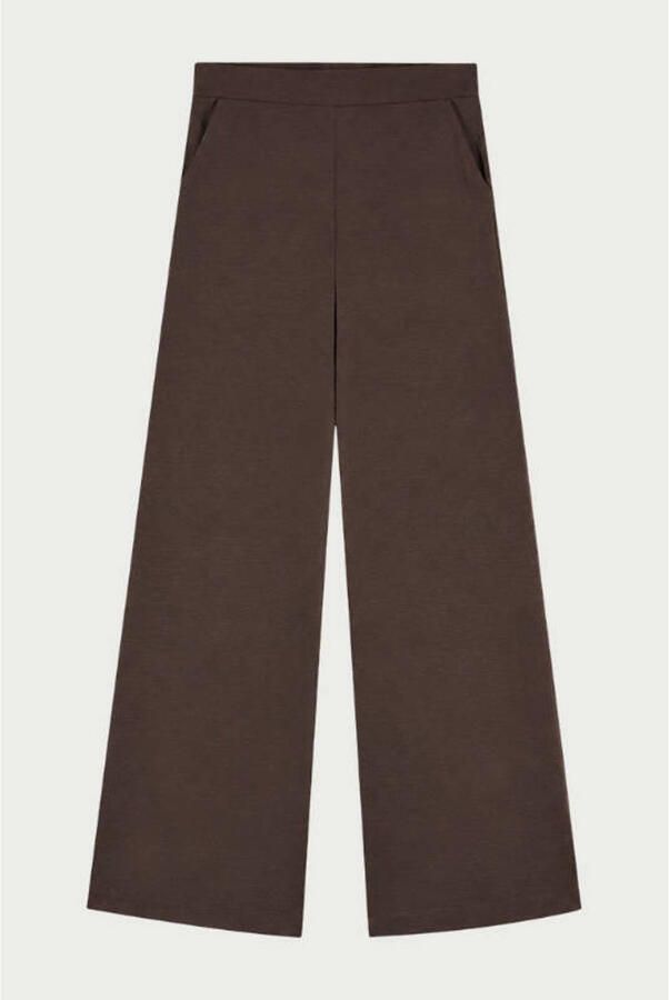 Elvira Collections wide leg pantalon donkerbruin