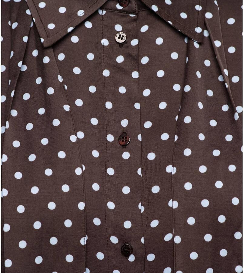 &Co Woman blouse met stippen donkerbruin - Foto 2