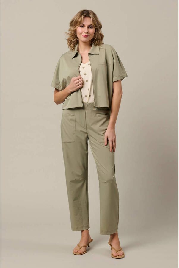 &Co Woman cropped blazer kaki - Foto 2