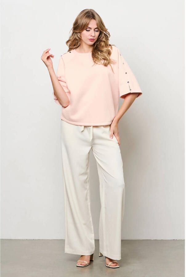 &Co Woman cropped trui lichtroze - Foto 2