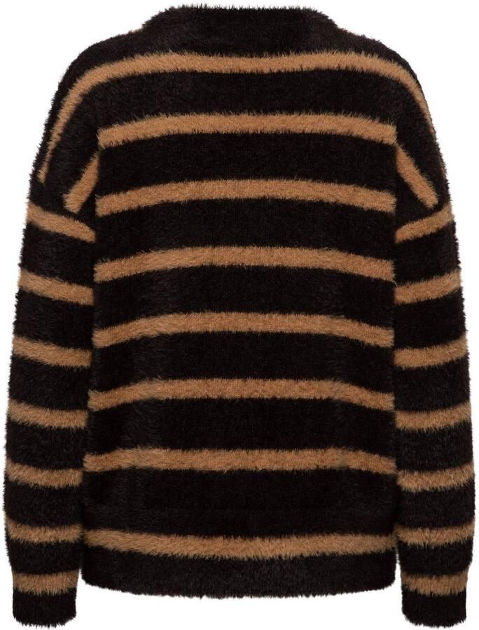 &Co Woman gestreepte pullover donkerbruin - Foto 2