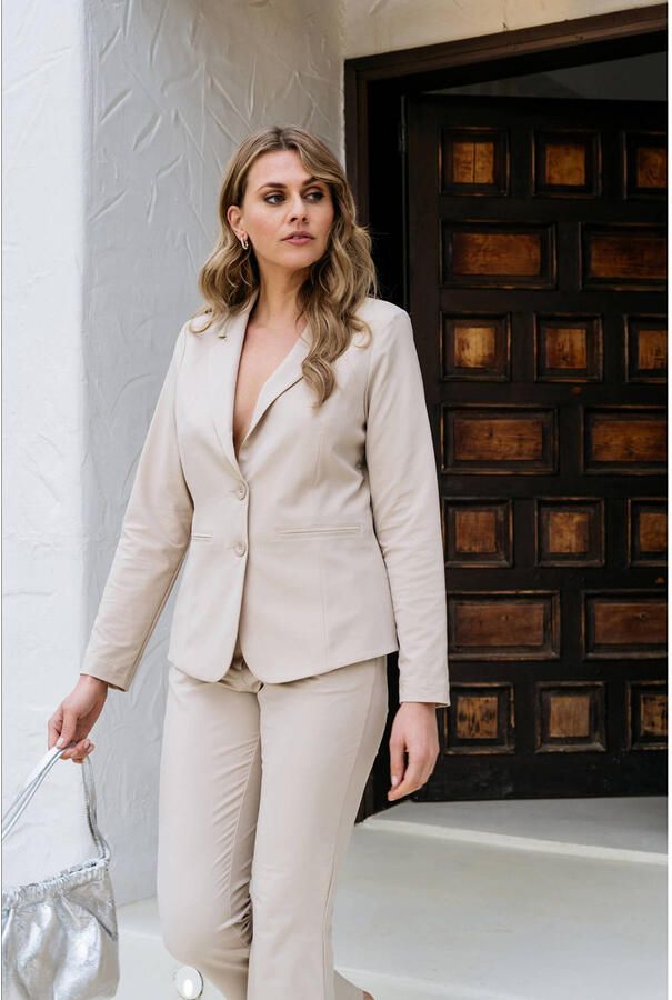 &Co Woman getailleerde blazer PHILEINE TRAVEL zand - Foto 2