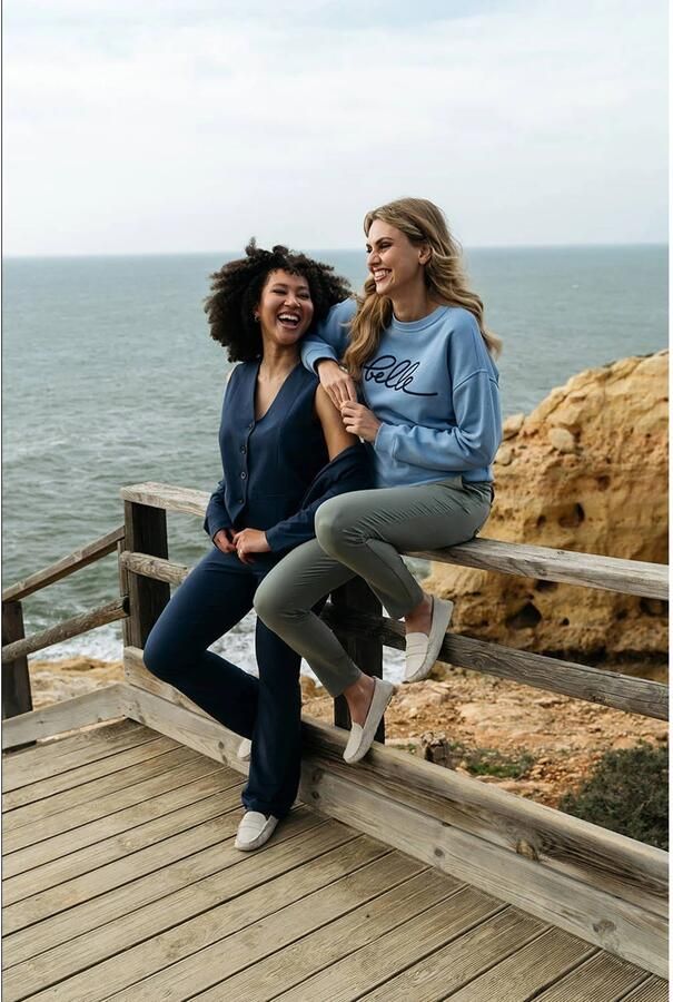 &Co Woman Gewatteerde Vest met Capuchon Blue Dames