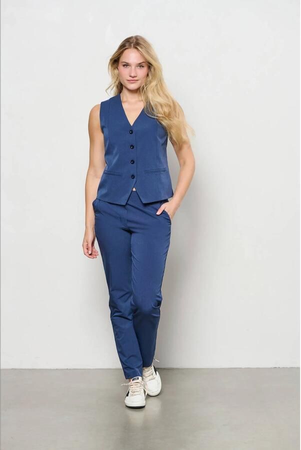 &Co Woman Gewatteerde Vest met Capuchon Blue Dames - Foto 2