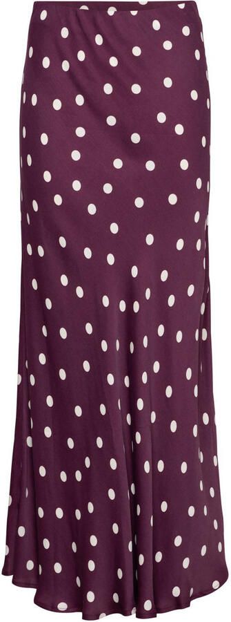 &Co Woman maxi rok met stippen donkerrood - Foto 3