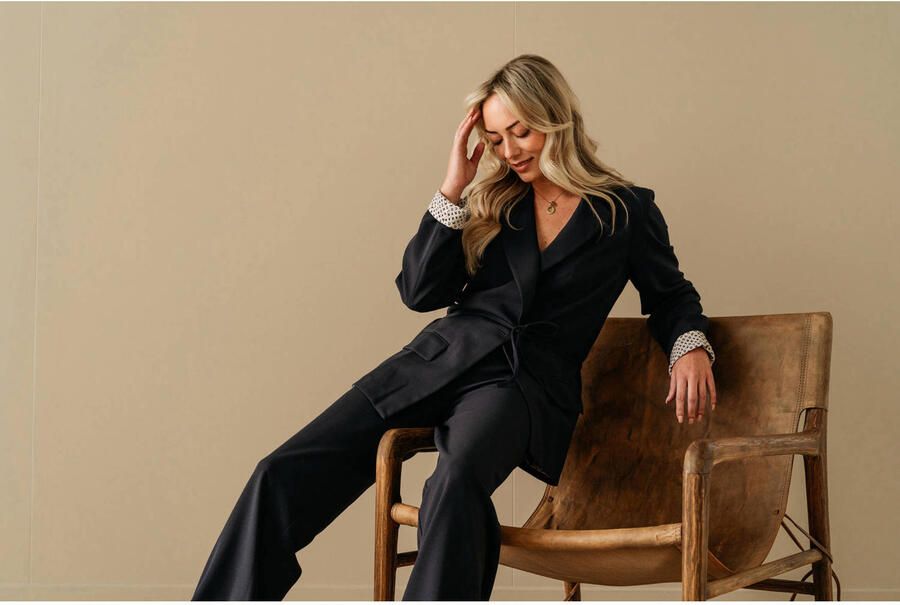 &Co Woman regular blazer donkerblauw - Foto 2