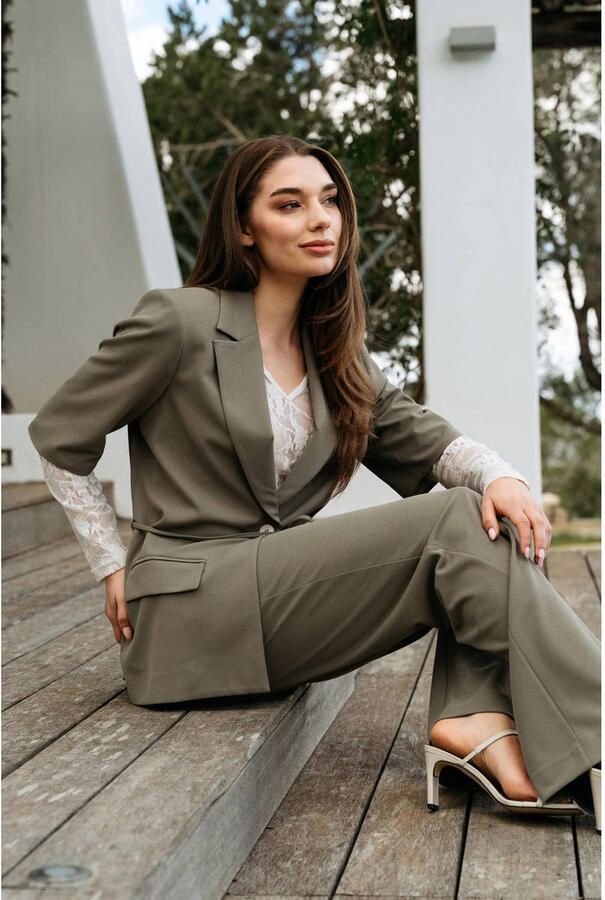 &Co Woman regular blazer kaki - Foto 3