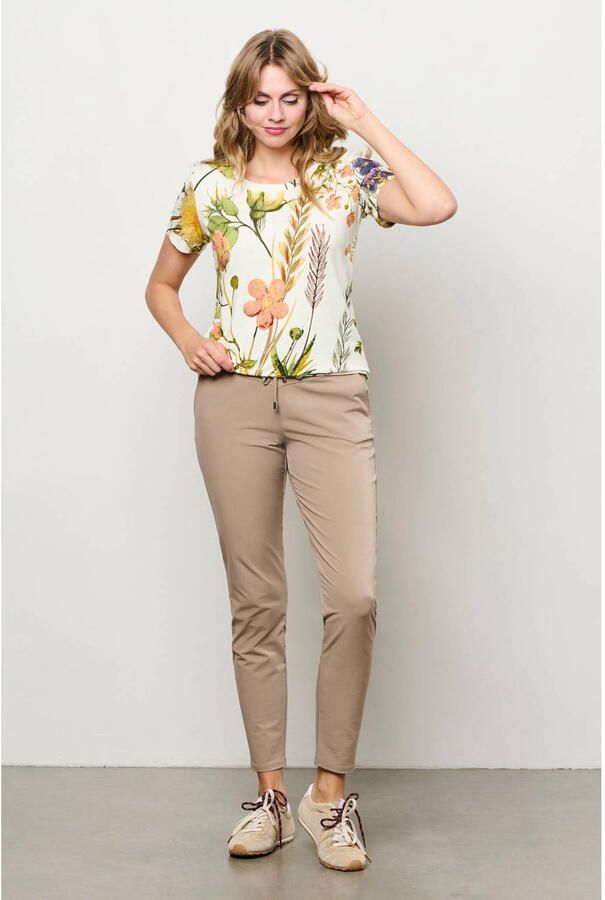 &Co Woman regular high waist casual broek taupe - Foto 2