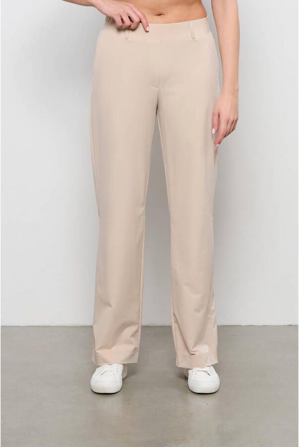 &Co Woman Broek Dames Recht Elegante tijdloze stijl Beige Dames