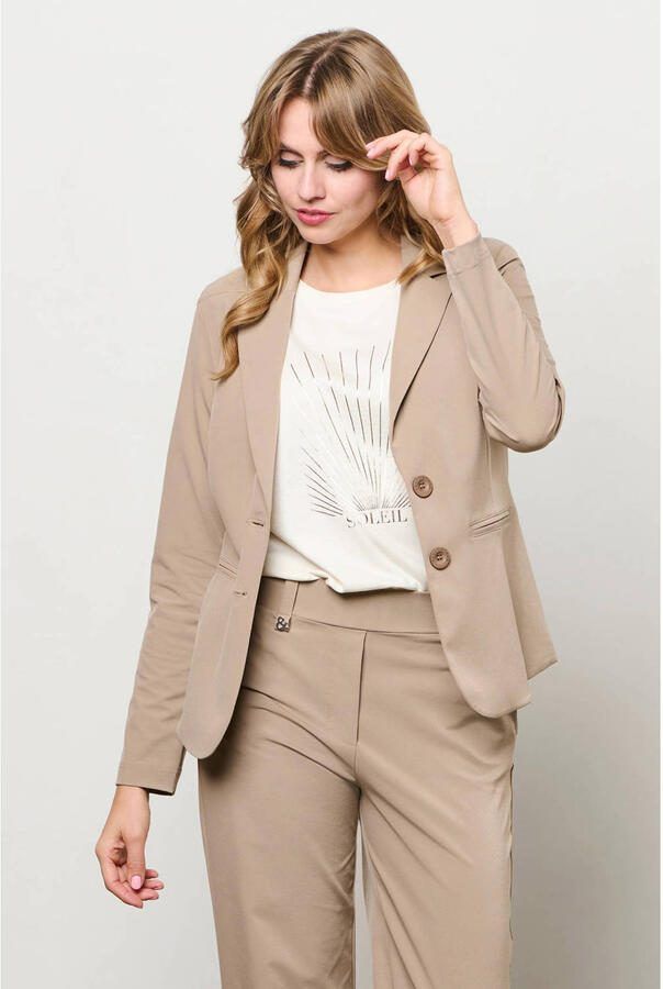 &Co Woman relaxed regular waist casual broek taupe
