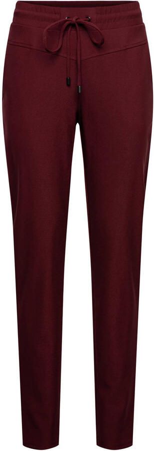 &Co Woman slim fit broek donkerrood