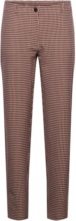&Co Woman slim fit geruite broek meerkleurig