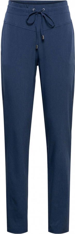 &Co Woman slim regular waist broek donkerblauw