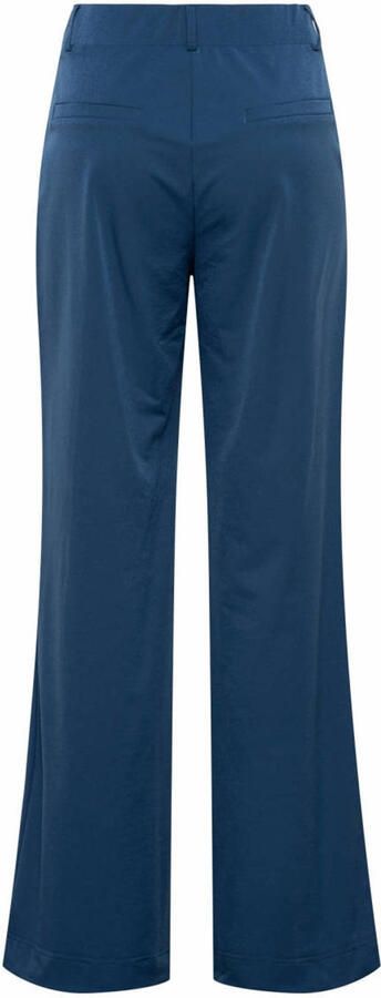 &Co Woman straight fit broek PATRICE TRAVEL blauw