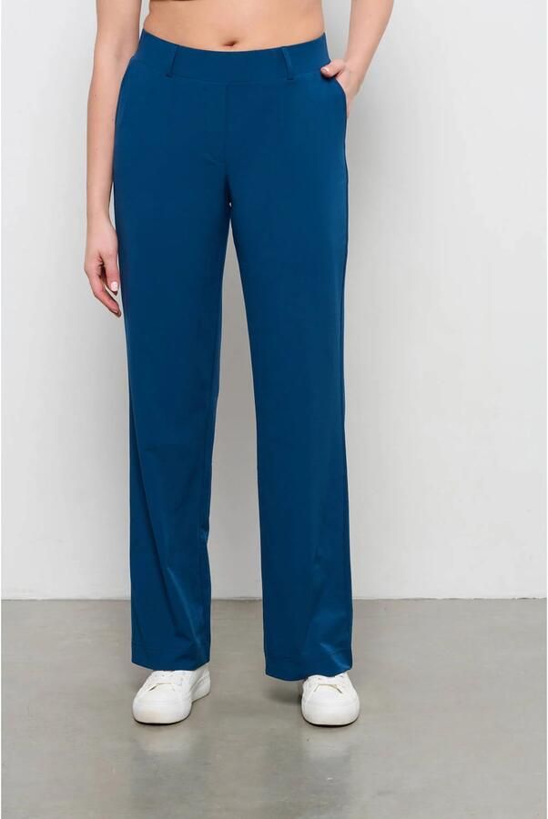 &Co Woman straight fit broek PATRICE TRAVEL blauw - Foto 3