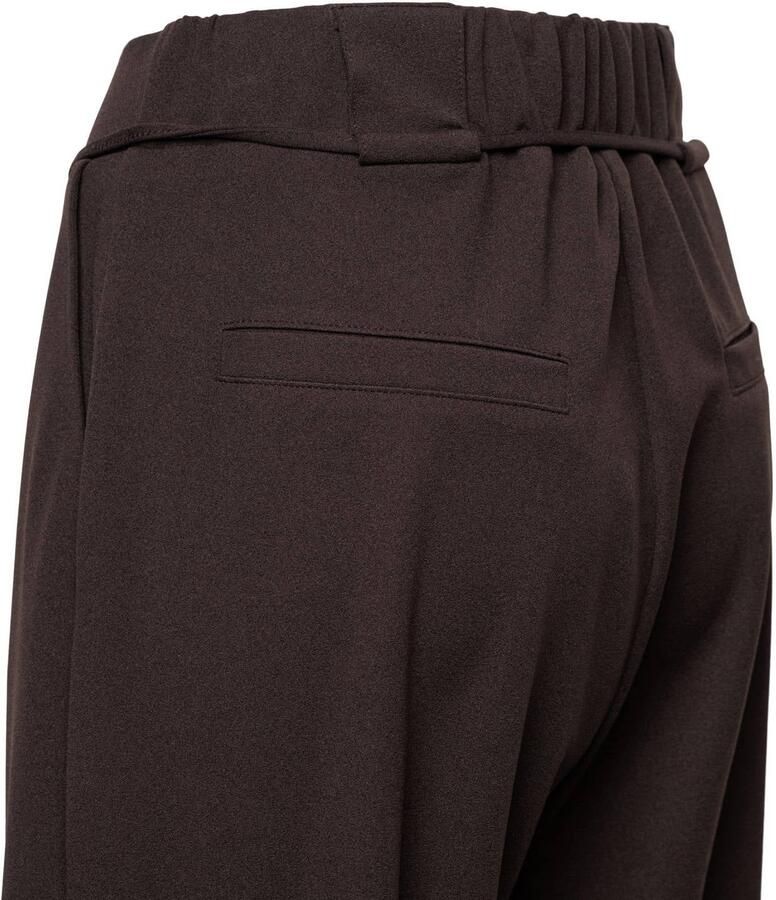 &Co Woman straight leg broek donkerbruin