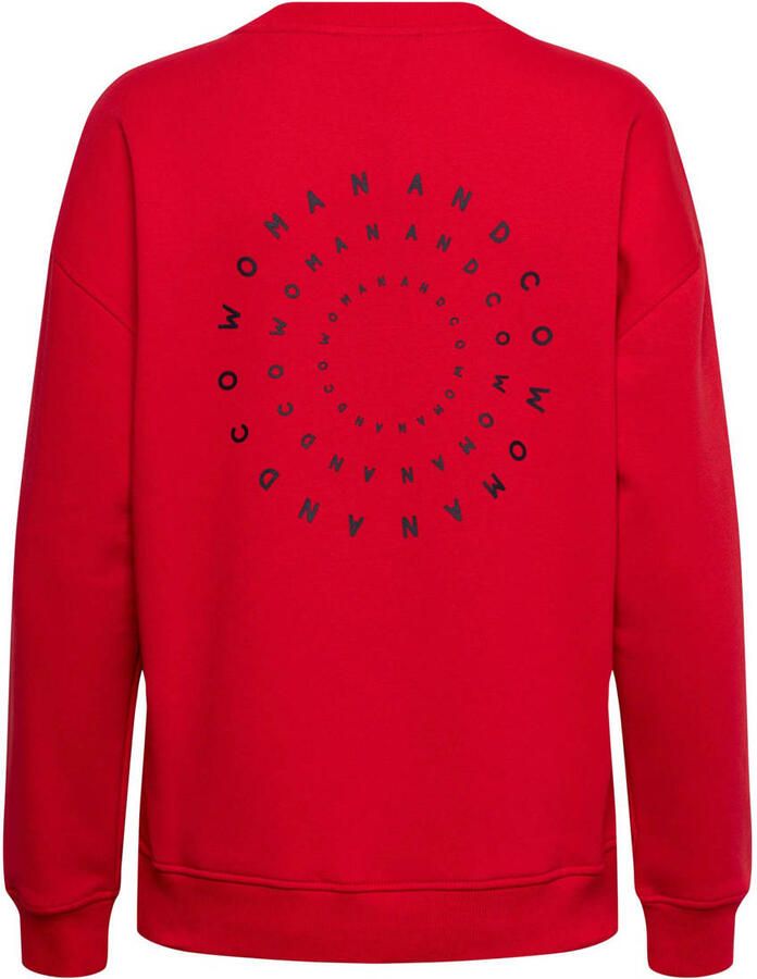&Co Woman sweater met backprint rood - Foto 3