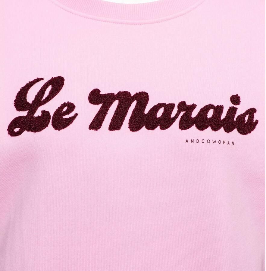 &Co Woman sweater met tekst lichtroze - Foto 2