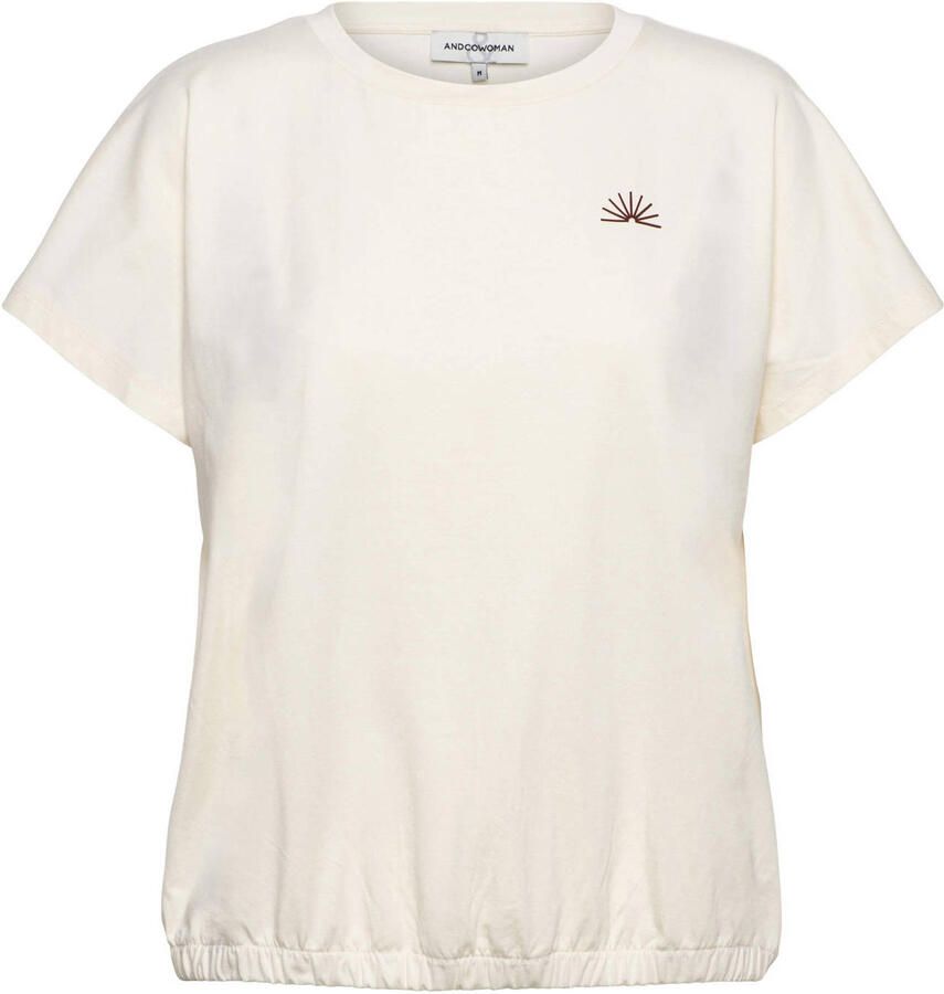 &Co Woman T-shirt met backprint ecru