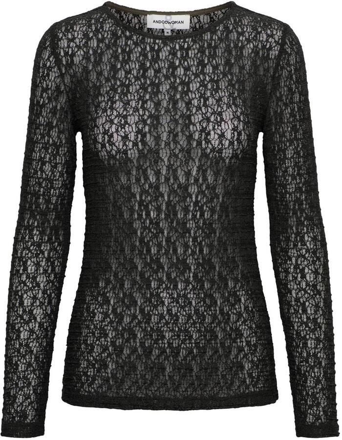 &Co Woman top donkergroen
