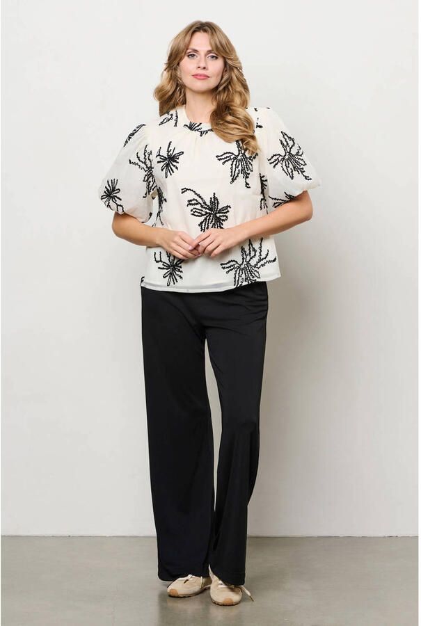&Co Woman top ecru met pailletten - Foto 2