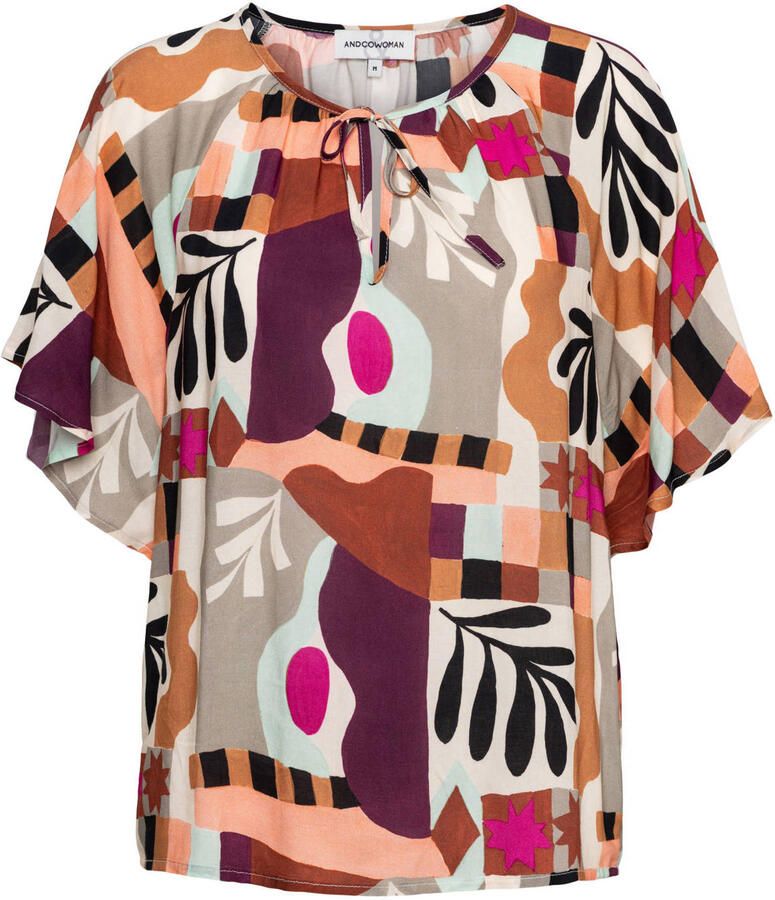 &Co Woman top met print beige - Foto 2