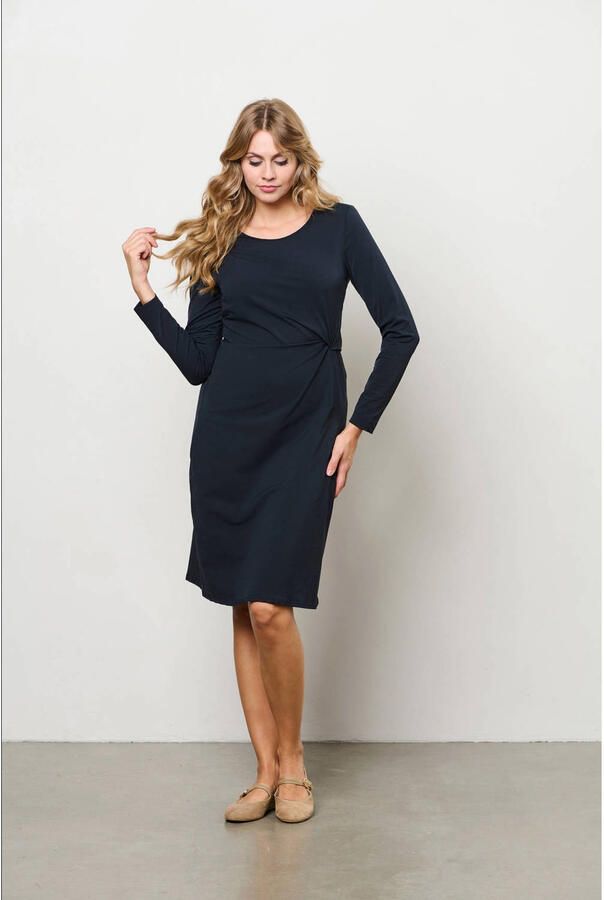 &Co Woman travelstof midi jurk donkerblauw - Foto 2