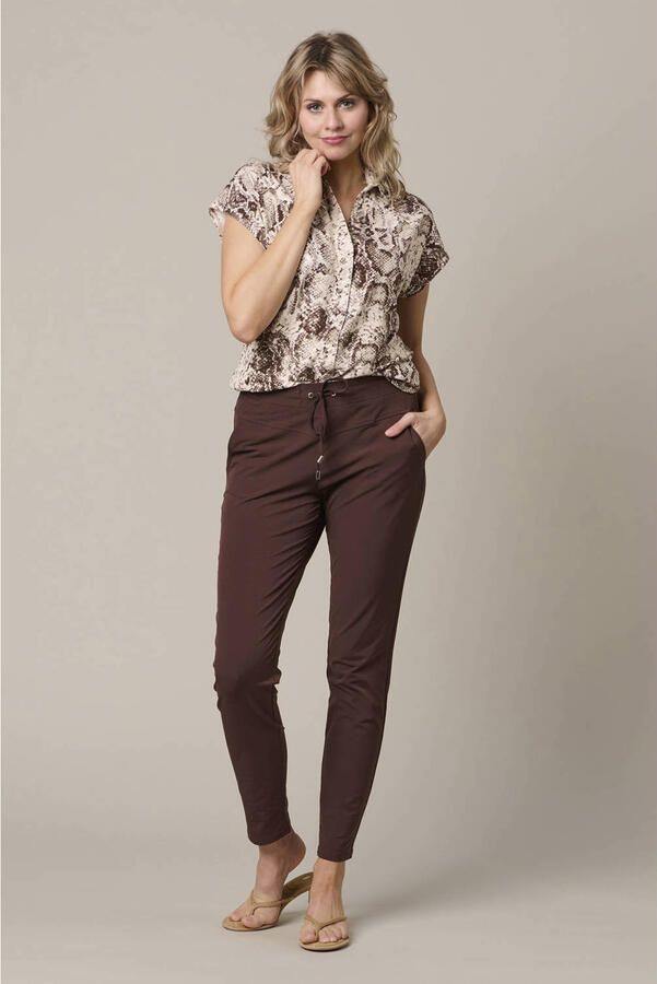 &Co Woman blouse met dierenprint donkerbruin - Foto 2