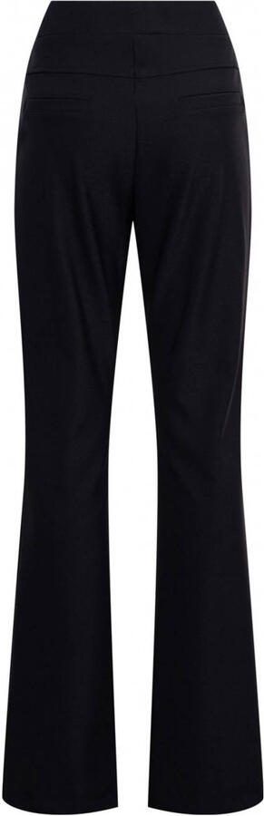 &Co Woman travelstof straight regular waist pantalon zwart - Foto 4