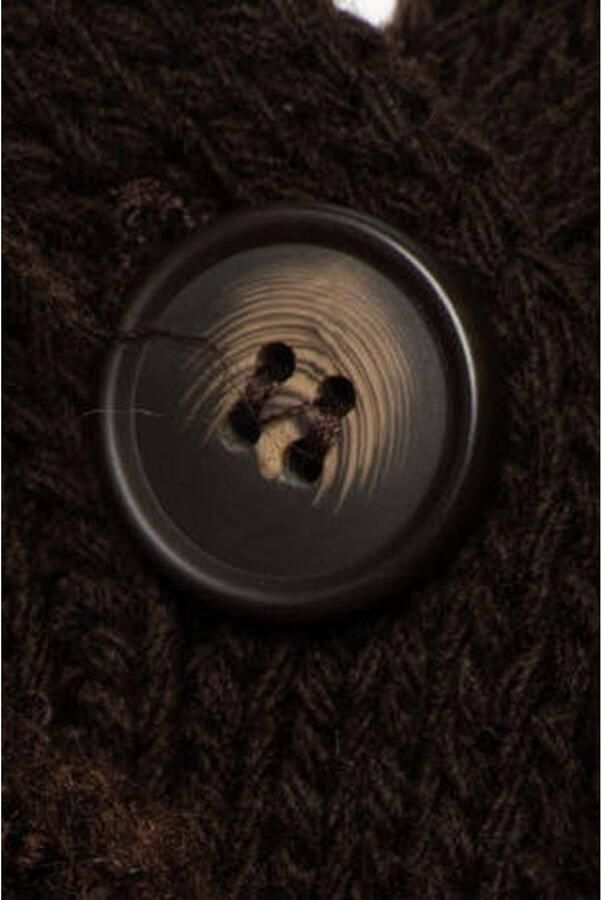 &Co Woman vest met franjes en wol bruin - Foto 2