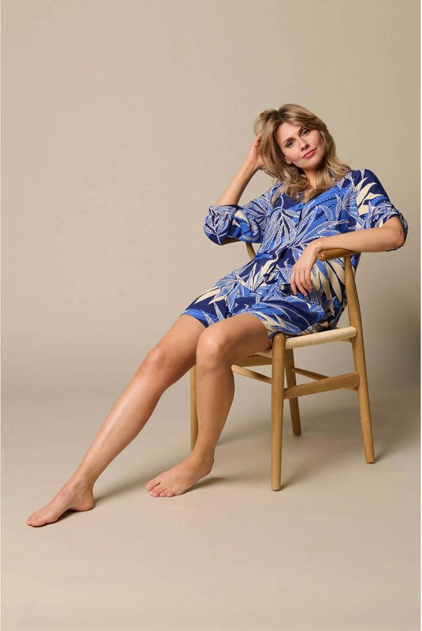 &Co Woman viscose blouse met print blauw - Foto 3