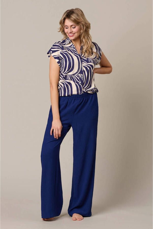 &Co Woman viscose blouse met print donkerblauw - Foto 2