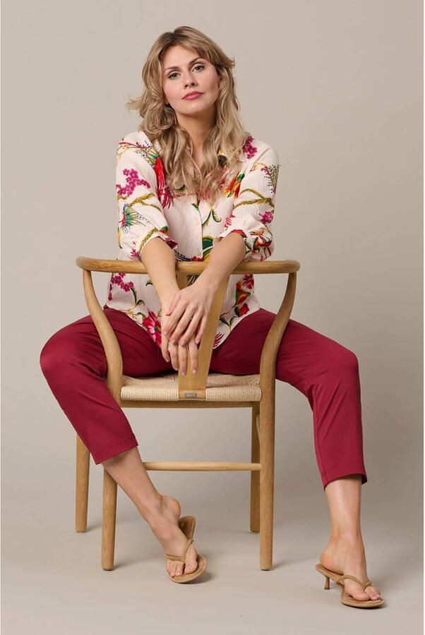 &Co Woman viscose gebloemde blouse ecru - Foto 3