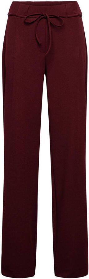 &Co Woman wide leg broek donkerrood
