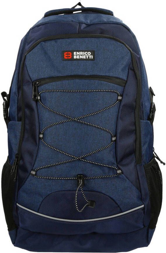Enrico Benetti 17 inch rugzak Yellow Stone donkerblauw