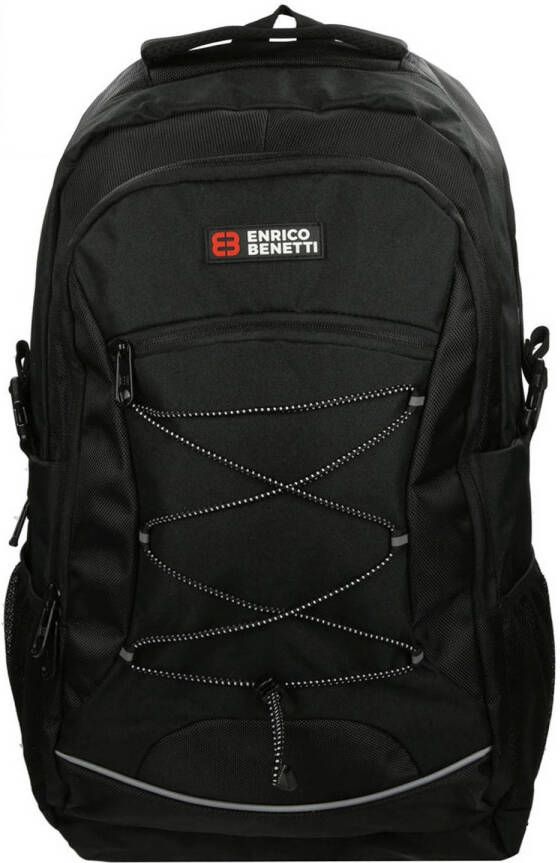 Enrico Benetti 17 inch rugzak Yellow Stone zwart