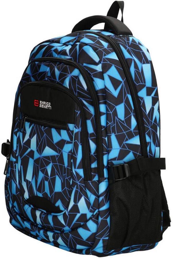 Enrico Benetti rugzak Santa Cruz met grafische print zwart blauw