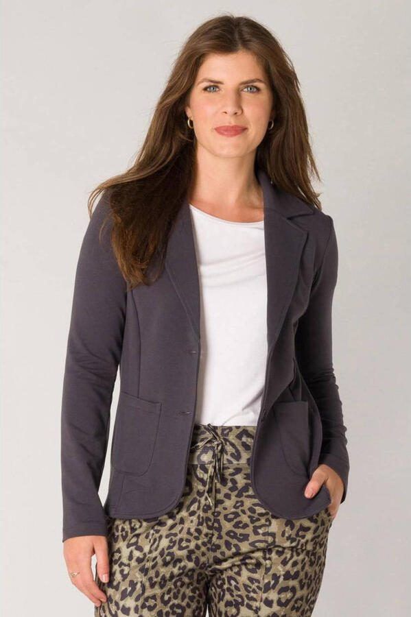 ES&SY rechtvallende blazer grijs