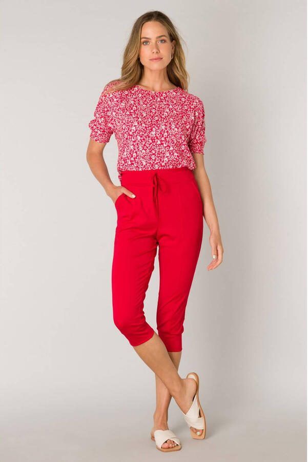 ES&SY relaxed regular waist broek rood - Foto 2