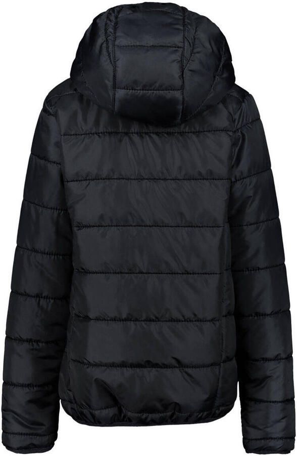 Esprit gewatteerde jas zwart Meisjes Polyamide Capuchon Effen 140